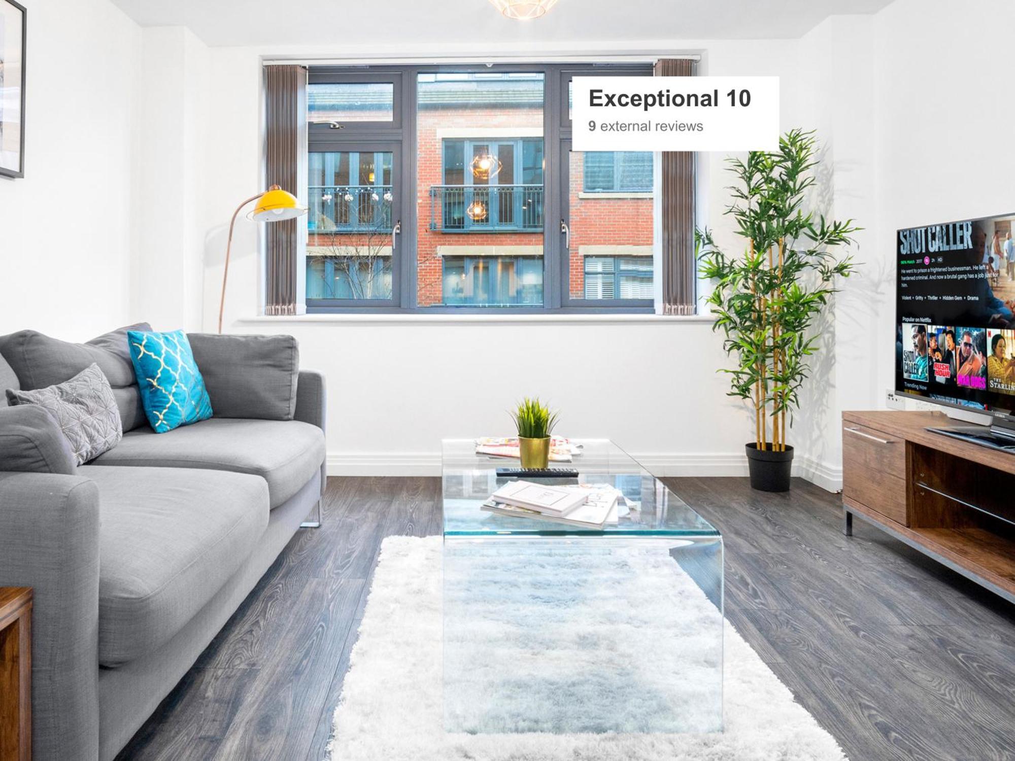 New Luxe Apartment - Secure Parking - Birmingham City Centre - Netflix - Wifi - Top Rated - 54M المظهر الخارجي الصورة